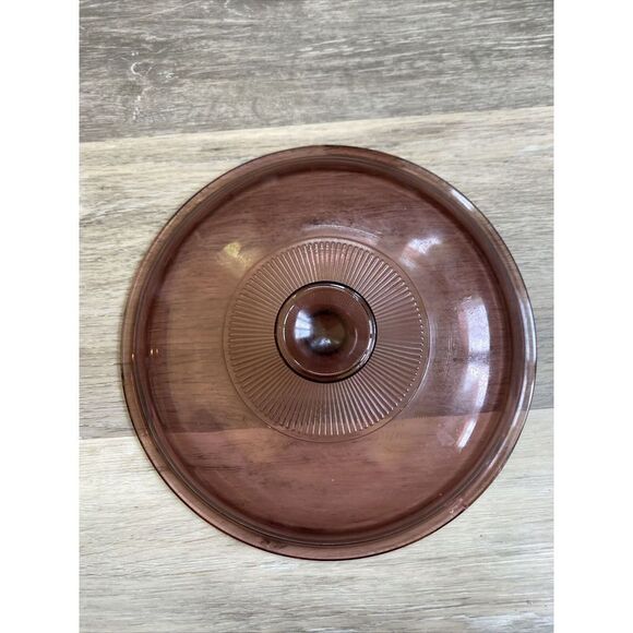 Pyrex Corning Visions Cranberry 10" Heavy Glass Lid ONLY Replacement - Picture 1 of 4